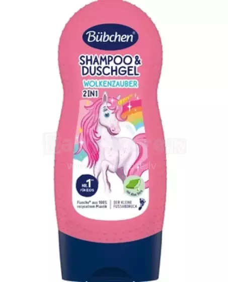 Bubchen Shampoo&Duschgel Unicorn Art.TL42 Шампунь и гель для душа «Единорог», 230 мл