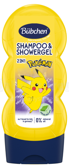 Bubchen Shampoo&Duschgel Pokemon Art.TL44 Шампунь и гель для душа «Пикачу», 230 мл