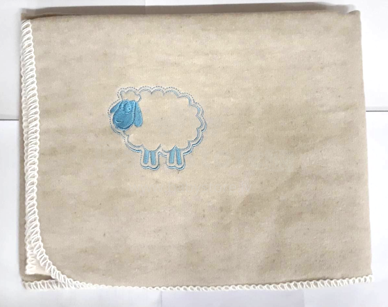 WOT Art.Dis.0 Mėlyna Aukštos kokybės vaikiška lininė / medvilninė antklodė (antklodė) 100x120 cm