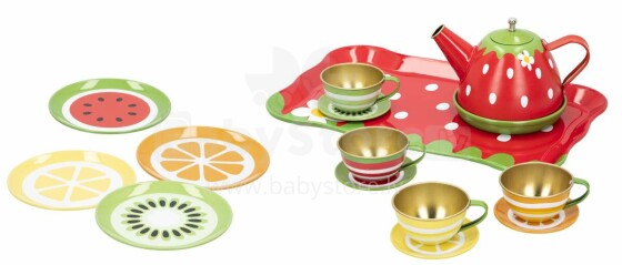 Colorbaby Toys Tea Party Cooking Set Art.46648 Детский игрушечный комплект металлической посуды 15шт.