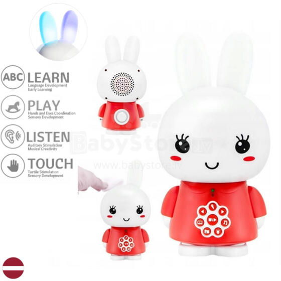 Alilo Art.G6 Red LV – Interactive Educational Music Player/Night Light for Children from 0 Months with Latvian Voice