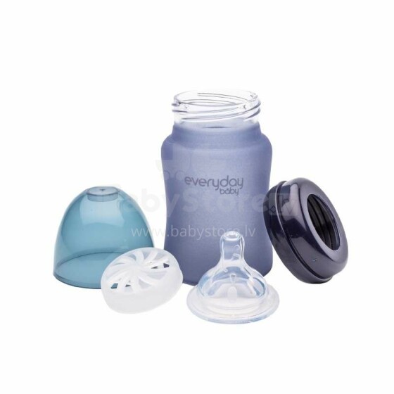 Everyday Baby  Glass Heat  Sensing   Blueberry  Стеклянная  бутылочка для кормления с индикатором температуры 150 мл.