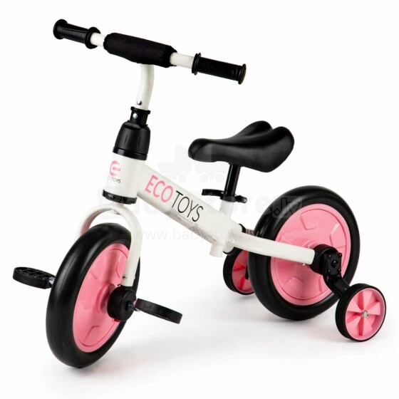Eco Toys Bike Art.YM-BB-12 Pink  Детский велосипед - бегунок с металлической рамой