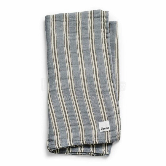 Elodie Details Bamboo Blanket Sandy Stripe One Size Blue/Beige/Black одеяло