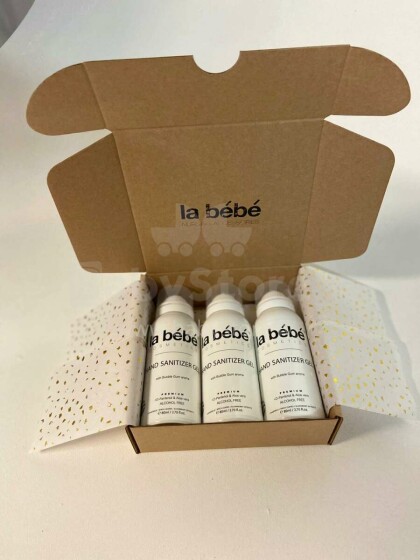 La bebe™ Cosmetics Hand sanitizer Gel Art.32047 Комплект дезинфекторов для детей с ароматом жевательной резинки, 80мл x3 шт.(Выгодно!)
