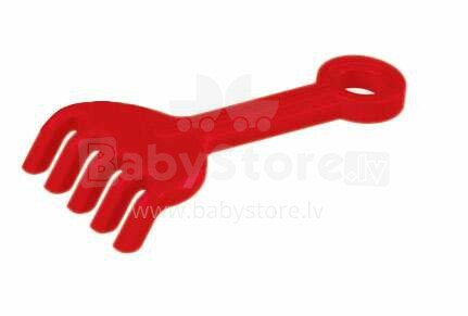 SANDY BEACH žaislas - grėblys 17 cm (raudonas), art. 292480