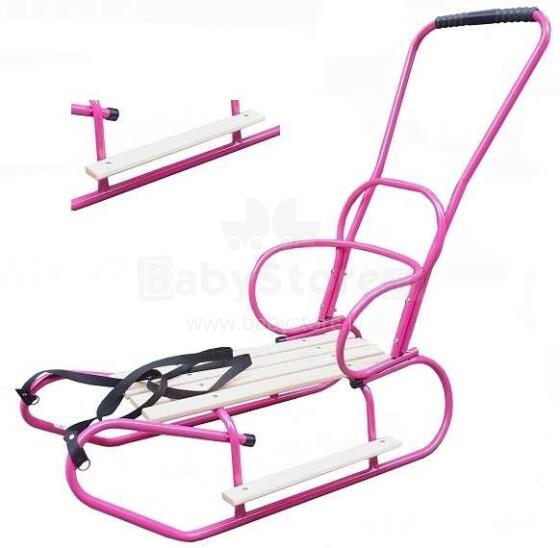 Evo Sledge+Footrests+Pusher Pink