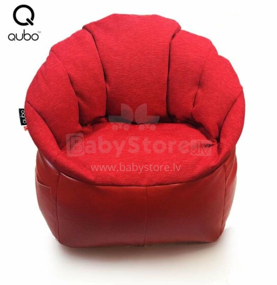 „Qubo ™ Shell Red Passion“ prekės ženklas 35995 „Puff Bag“ (pūtimai, minkšti pupelių maišeliai)