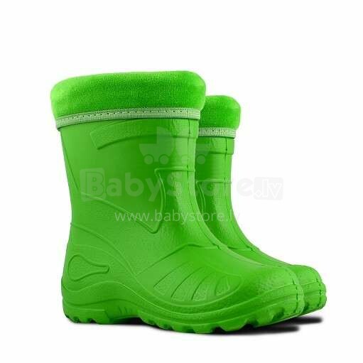 Kolmax Eva Kids Green Art.37539 lengvi vaikiški žieminiai batai su nuimama šilumos izoliacija: iki -30C (22-30 dydis)