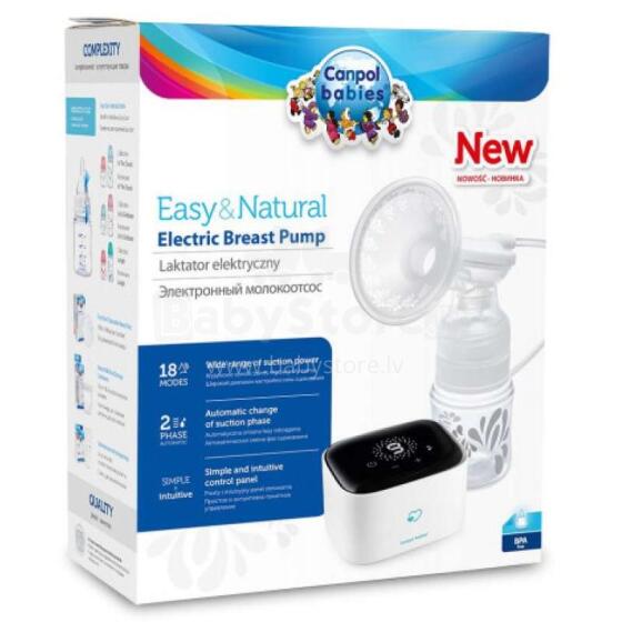 CANPOL BABIES elektriskais krūts pumpis Easy & Natural, 12/207