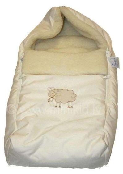 Sophie Traingle Art. 38744 Cream Baby Sleeping Bag Guļammaiss ar Aitas Vilnas Oderi