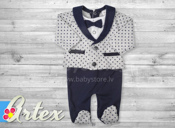 Artex Art.38927 Baby body Groszki (100% coton) 62, 68, 74 cm