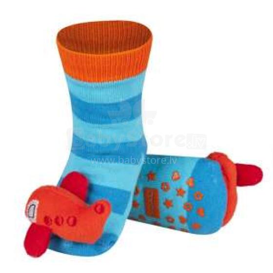 SOXO Baby Art.75214 - 2 AntiSlip ABS Infant socks with rattle