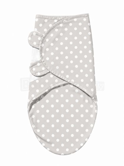 Summer Infant Art.40181 Swaddle Me Gray/White Dot Cotton swaddle for comfortable sleep; suitable for swaddling babies weighing 3.2 kg to 6.4 kg.