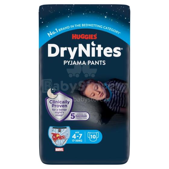 Huggies Dry Nites Art.041527574 Tрусики-подгузник для мальчиков  4-7 лет