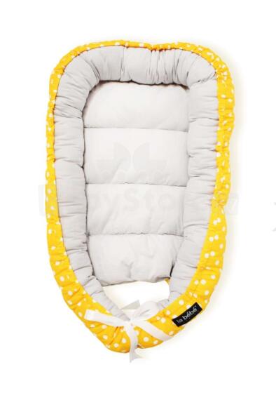 La Bebe™ Babynest Cotton Art.42110 Yellow/Grey