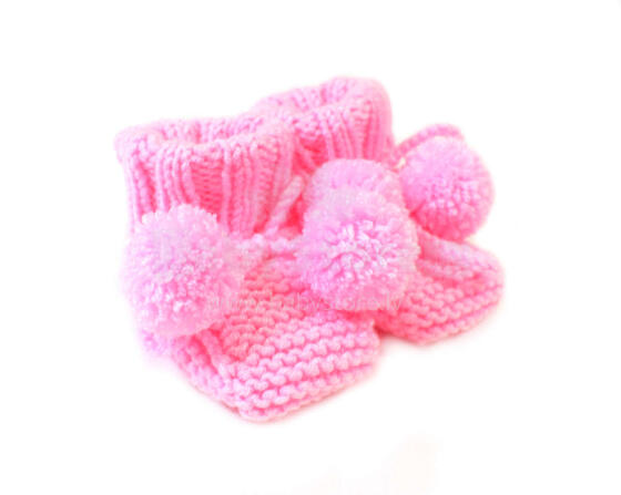 La bebe™ Hand Made Booties Art.42693 Rose Baby socks