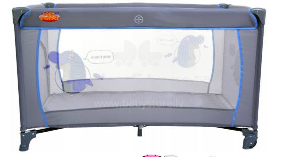 Baby Maxi M2 Basic Col. 645 Blue Bērnu manēža ceļojumu gulta