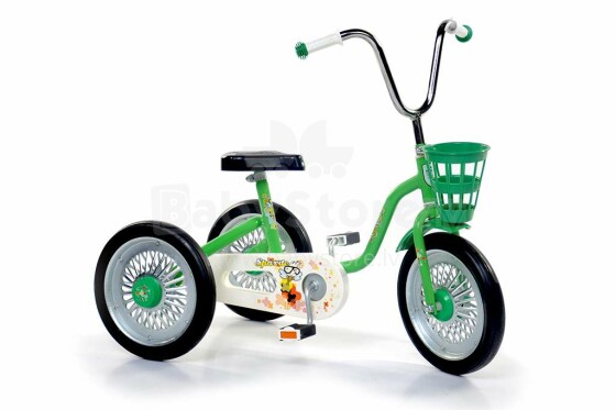 Velo Machine Sparite Tricycle  trīsritenis - ar stipru tērauda rāmi, riteņiem ar gumijas riepām Zaļš