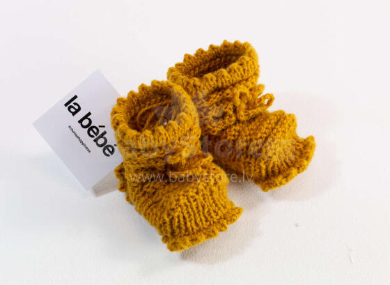 La Bebe™ Lambswool Hand Made Booties Art.44004 Baby booties