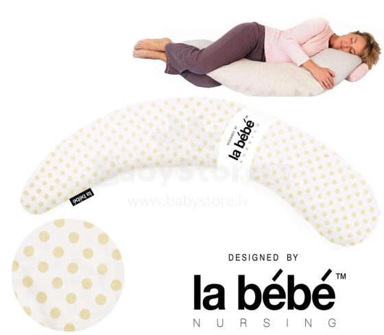 La Bebe™ Moon Maternity Pillow Art.45002 Beige Dots, 195 cm