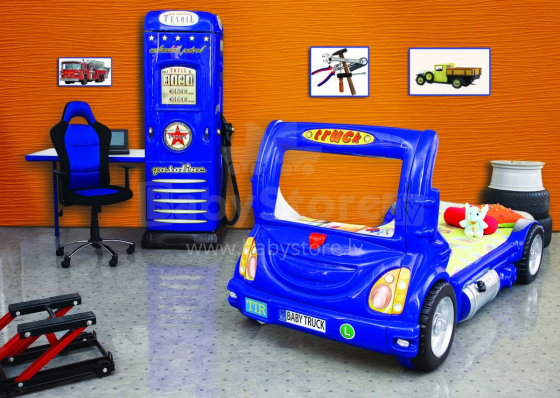 Plastiko Truck Art.46826 Ergonomiška vaikų lova - automobilis su čiužiniu 180x90 cm