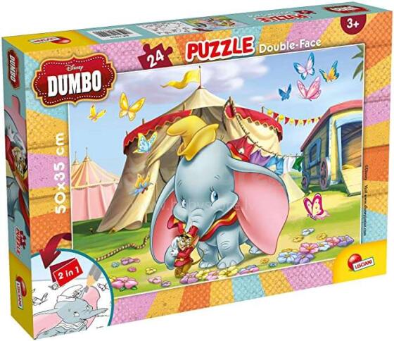 Disney Dumbo 2-in-1 Puzzle and Colouring Set 24 Pieces 3+