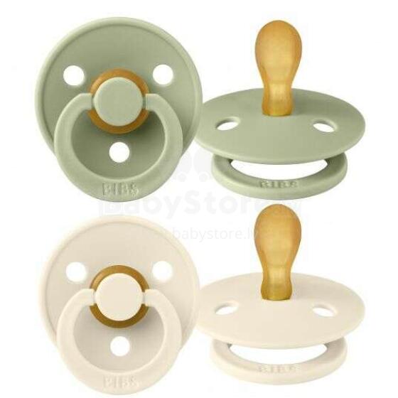 Bibs Colour Symmetrical Art.2121406 Ivory/Sage - Pacifier 100% natural
