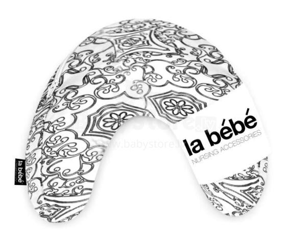 La Bebe™ Mimi Nursing Cotton Pillow Art.49346 White&Black Travel pillow, size 19 x 46cm