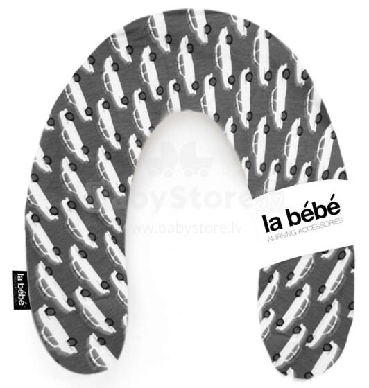 La Bebe™ Rich Maternity Pillow Art.49549 Grey Cars, 30x104cm
