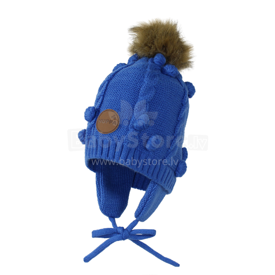 Huppa '17 Macy Art. 83570000-60035 Теплая вязанная шапочка для деток с хлопковой подкладкой (р.XXS)