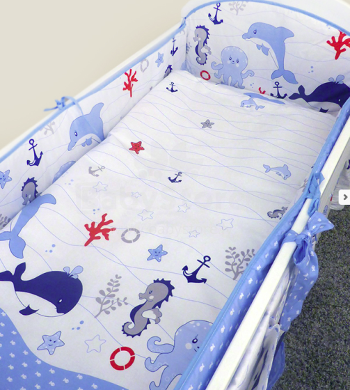 ANKRAS Ocean  Бортик-охранка для детской кроватки 180 cm