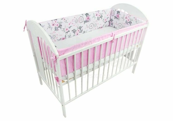 ANKRAS LAP000007 Dreamcatcher Pink Bērnu gultiņas aizsargapmale 360 cm