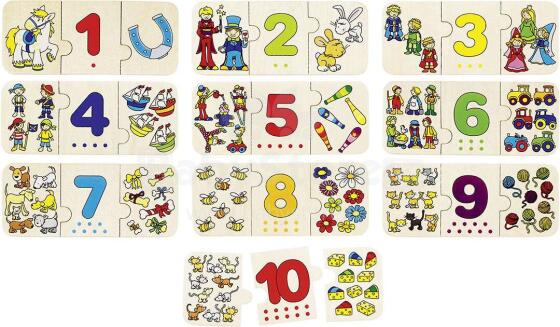 Goki VG57594 Puzzzle, learn counting and assigning