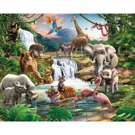 „Walltastic Jungle Adventure“ klasikinis menas. 41776 Vaikų sienų fototapetai