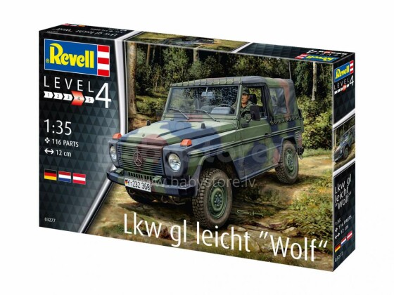 „Revell 03277R LKw gl“ „WOLF“ trumpa ratų bazė 1/35