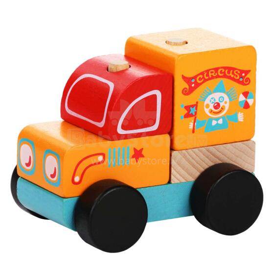 Cubika Art.LM-7 Circus Car Wooden Construction Set