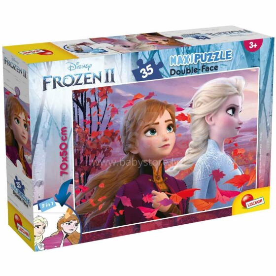 Lisciani Giochi Supermaxi Frozen Art.82155 Divpusēja puzle-krāsojamā grāmata