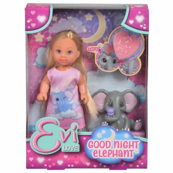 Simba Art.105733355B  Кукла Ева с Elephant