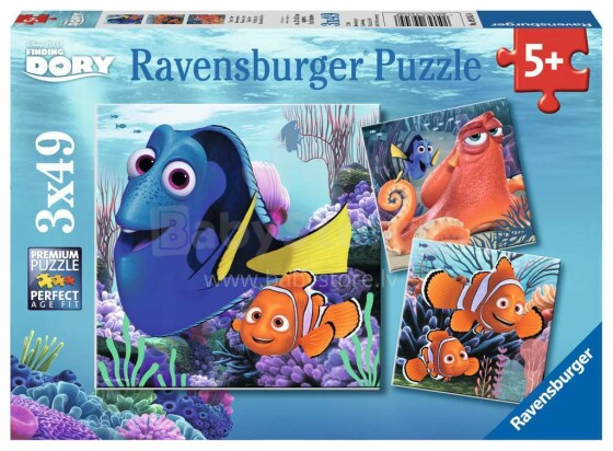 Ravensburger  Puzzle 3x49 шт. Finding Dory 09345V