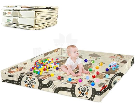 Foldable Baby Play Mat 180 × 150 cm – Double-Sided, Waterproof, Non-Slip XPE Crawling Mat with Foldable Sides & Carry Bag