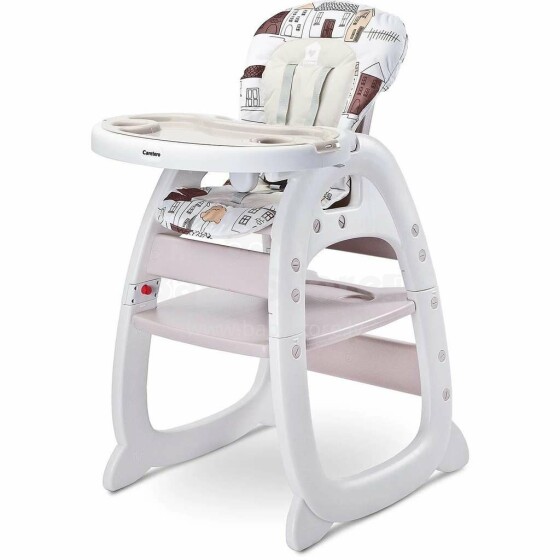 Caretero Table Homee Art.55520 Beige  Barošanas krēsliņš+galdiņš transformeris