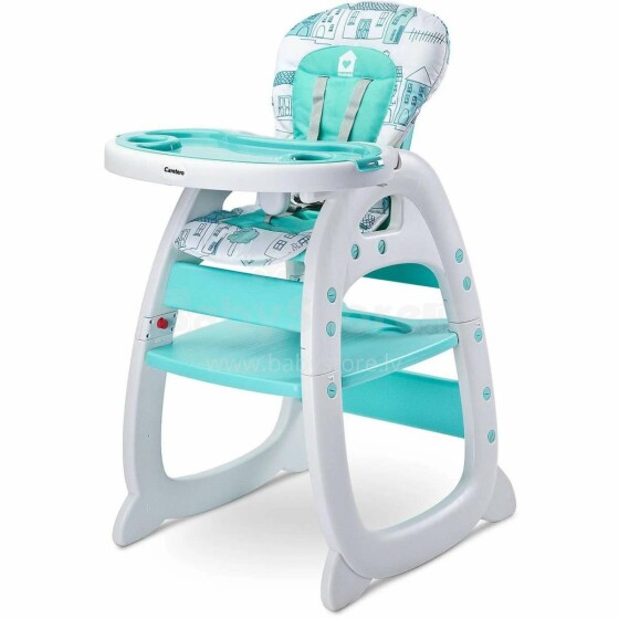 Caretero Table Homee Art.55521 Mint Barošanas krēsliņš+galdiņš transformeris