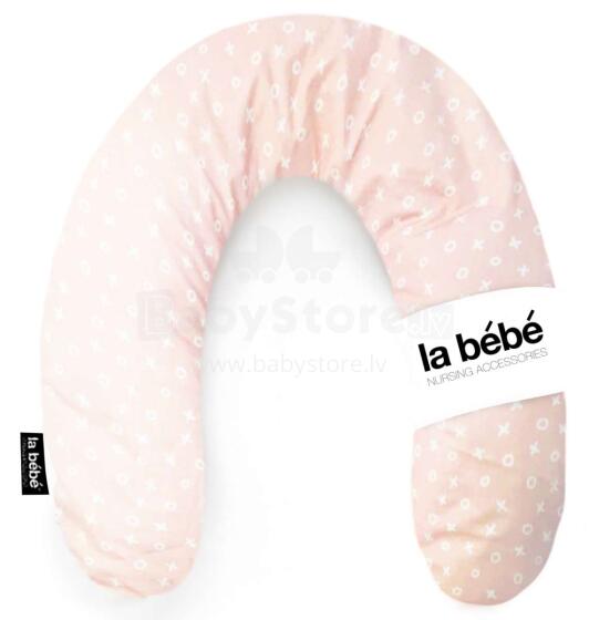 La Bebe™ Rich Cotton Nursing Maternity Pillow Art.55750 Pink Dots 30x104 cm