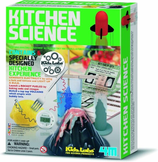„4M Kitchen Science Art.00-03296“ Virtuvės eksperimentų rinkinys