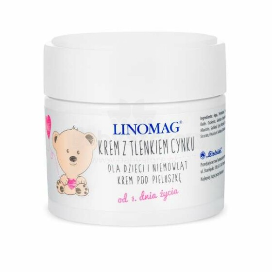 Linomag Bear Cream Zinc Art.57979 крем с окисью цинка для детей и младенцев, 50мл
