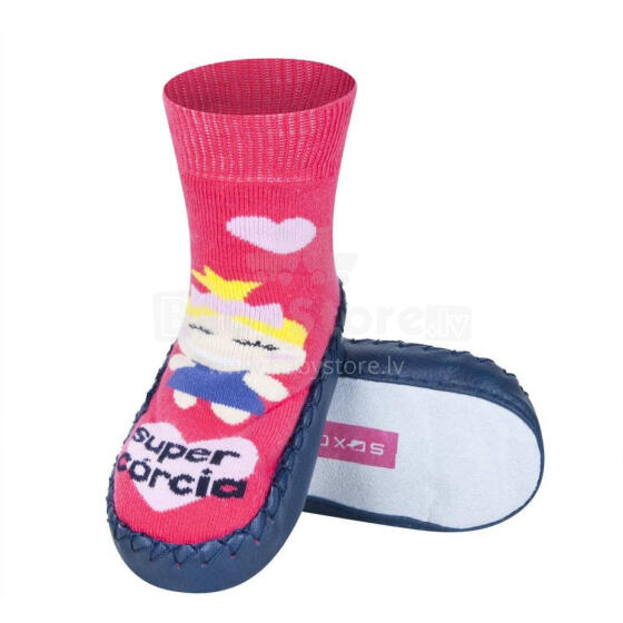 Soxo Baby Art.20143 slippers with leather sole