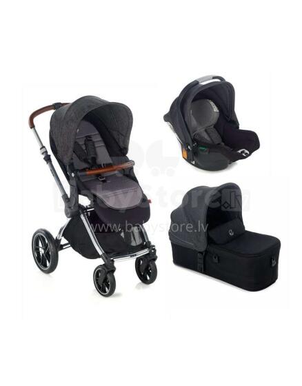 Jane Kawai Micro Koos Isize R1 Art.5563 U06 Cold Black Stroller 3in1