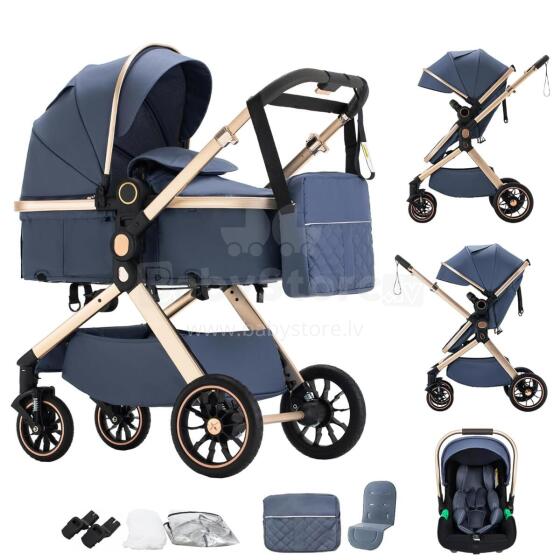 Shineey 3-in-1 Pushchair Buggy Art.U9-X Blue