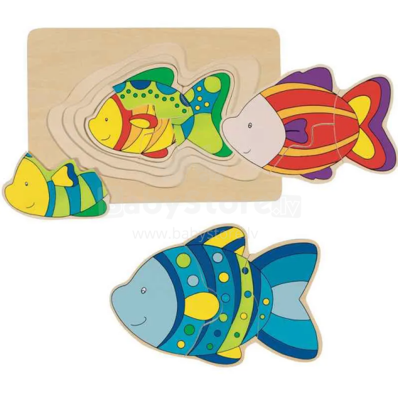 Goki Art.VG57897 Wooden puzzle Fish